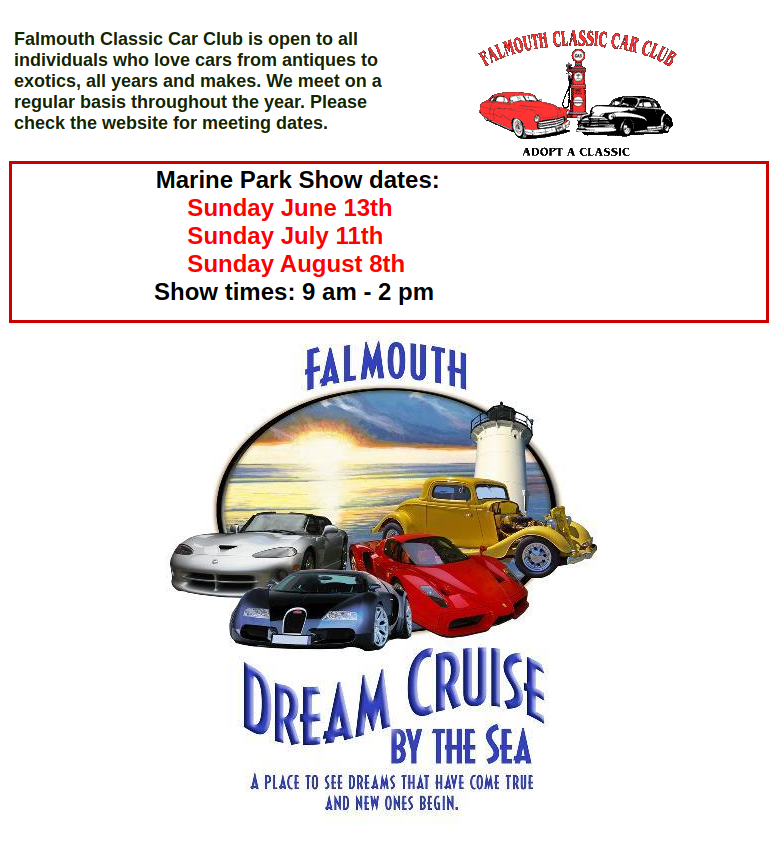 Ma Falmouth Falmouth Classic Car Club Cruise Newenglandautoshows Com